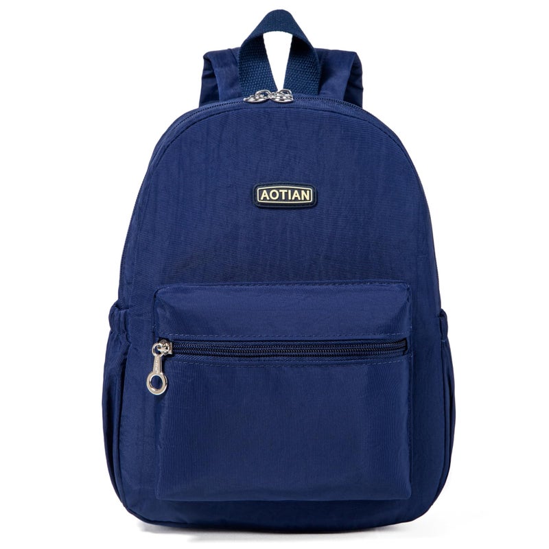 AOTIAN Mini Lightweight 11.8 Inch Backpack Durable Travel Hiking Women and Girls Small Daypack, 7 Liters Blue - Image 1